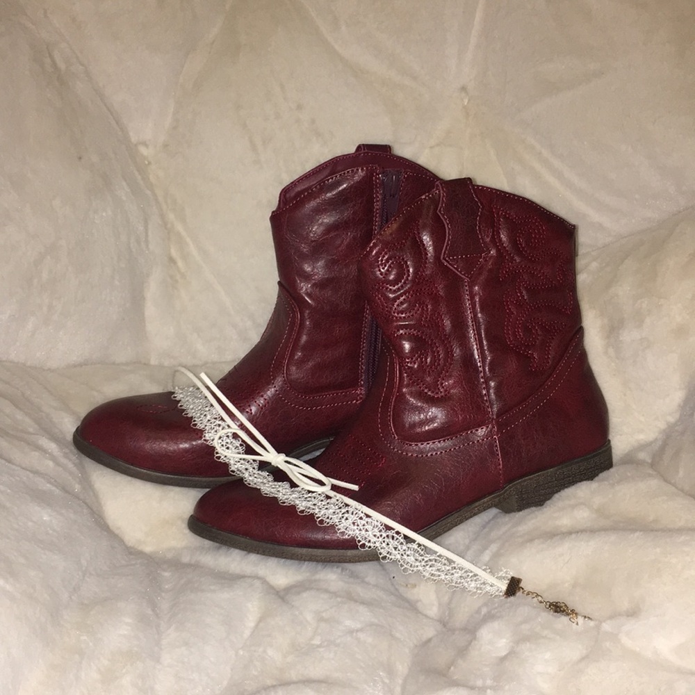 Red Ankle Boots